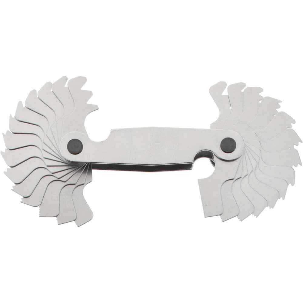 SPI 14-032-7 Stainless Steel Screw Pitch Gage: 28-Leaf, 0.5-6mm Pitch, 4-56 TPI