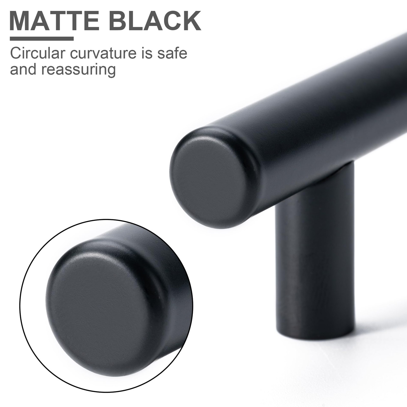 10 Pack Cabinet Pulls Matte Black Stainless Cabinet Handles, for Kitchen and Bat