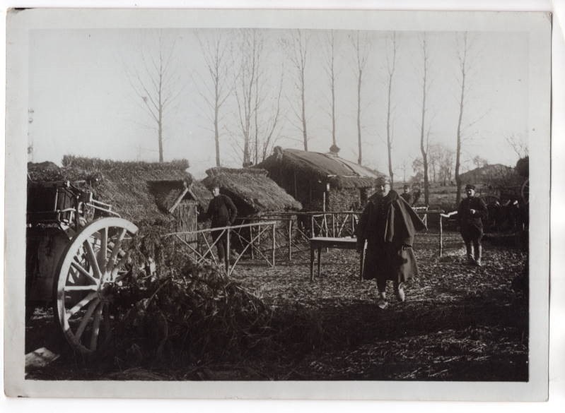 WWI French Soldiers Camp Huts While on Campaign 5x7 M. Rol Original Photo