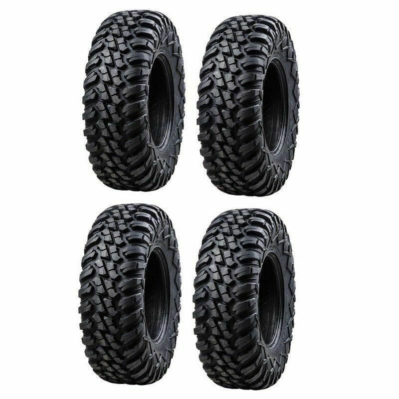 4-Tusk Terrabite Tires  Radial 8 Ply UTV Tire set 2 - 27x9-14 and 2 - 27x11-14