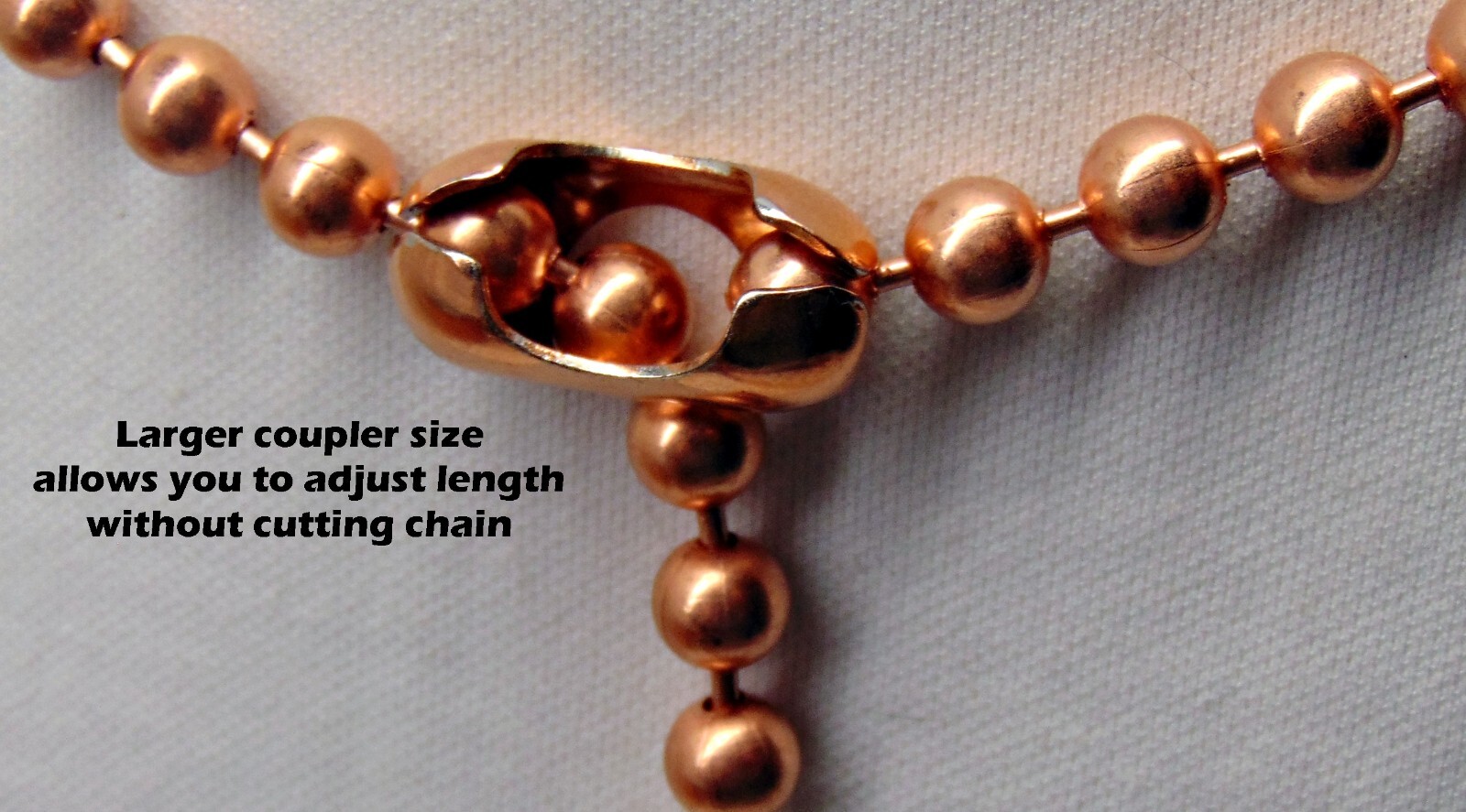 Large 8mm Genuine COPPER Ball Chain Necklaces and/or Bracelets ~ Chunky Beads