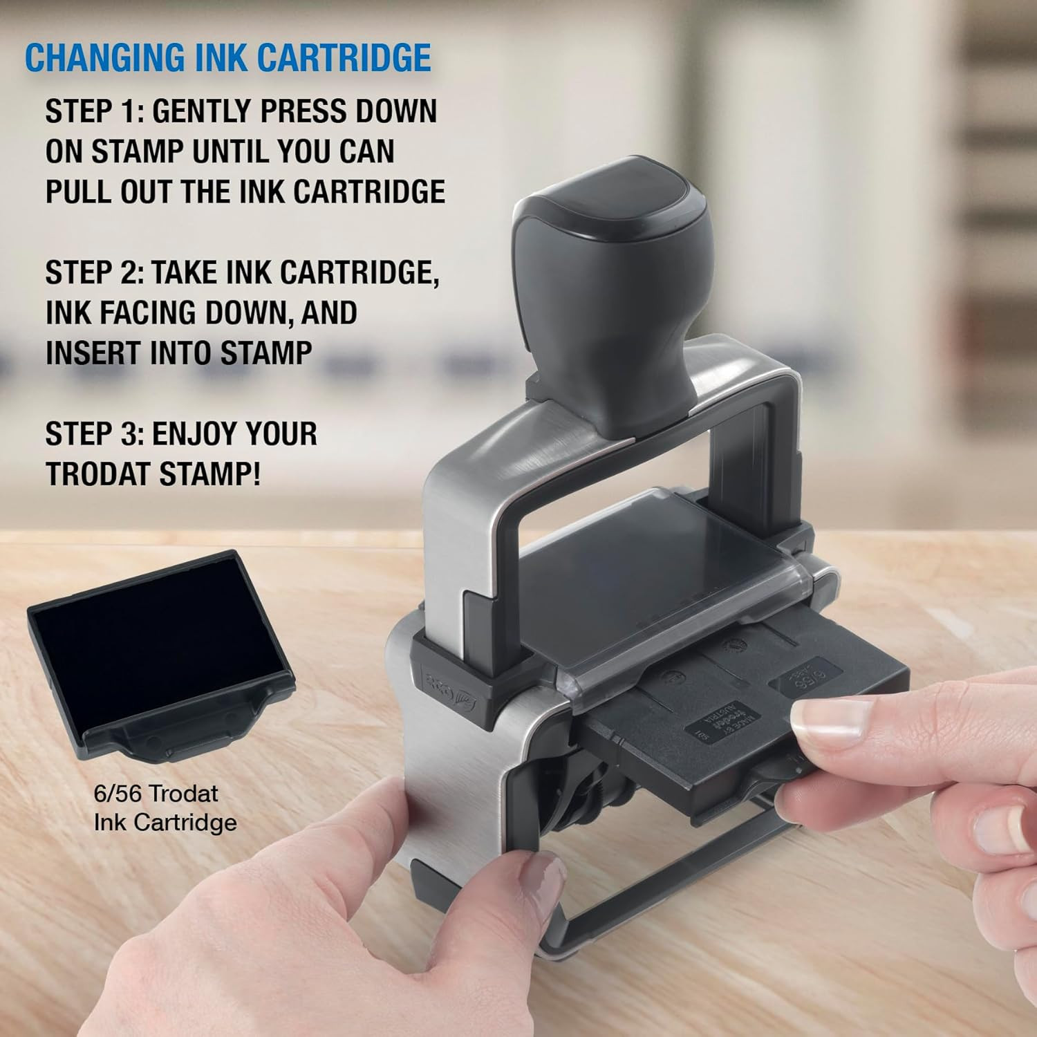 Professional Manual Numberer Stamp – 8 Digits, 3/16" (5 Mm) Characters, Black In