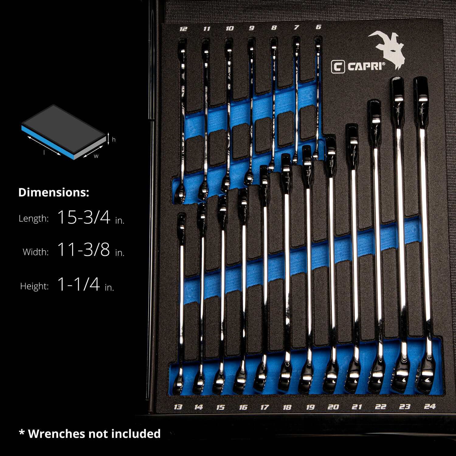 Capri Tools Mechanic's Tray for Capri Tools Combination Wrenches