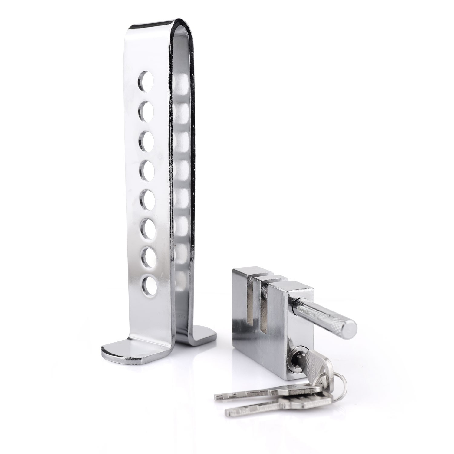 Stainless Steel Brake Pedal Lock Security Car Auto Clutch Lock Anti-theft W/3Key