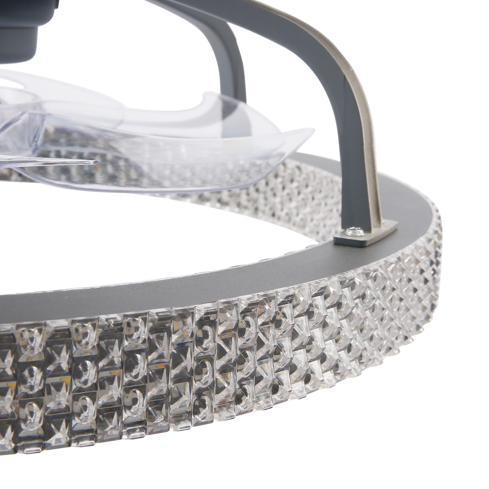 TCFUNDY Flush Mount LED Ceiling Fan with Light APP Control w/ Bluetooth Speaker