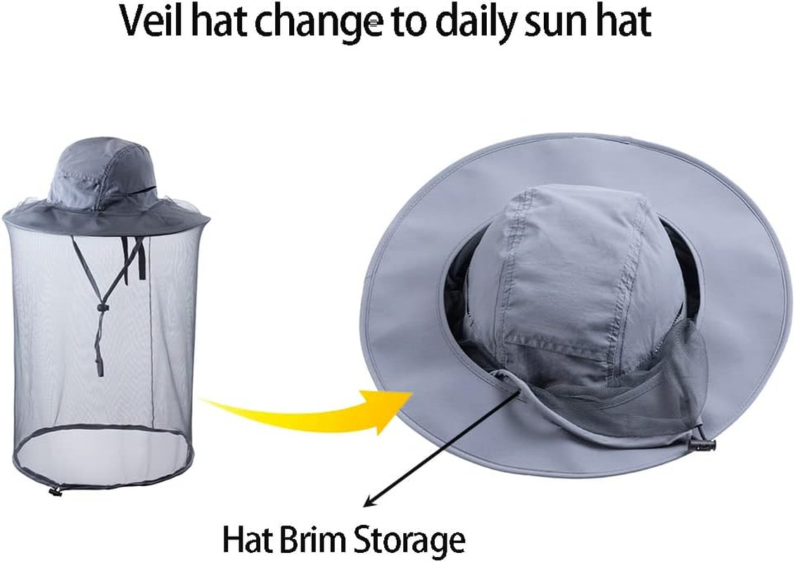 Head Net Hat Beekeeping Beekeeper Bee Veil Hat Hunting Netting Mesh Hood Cap Bee