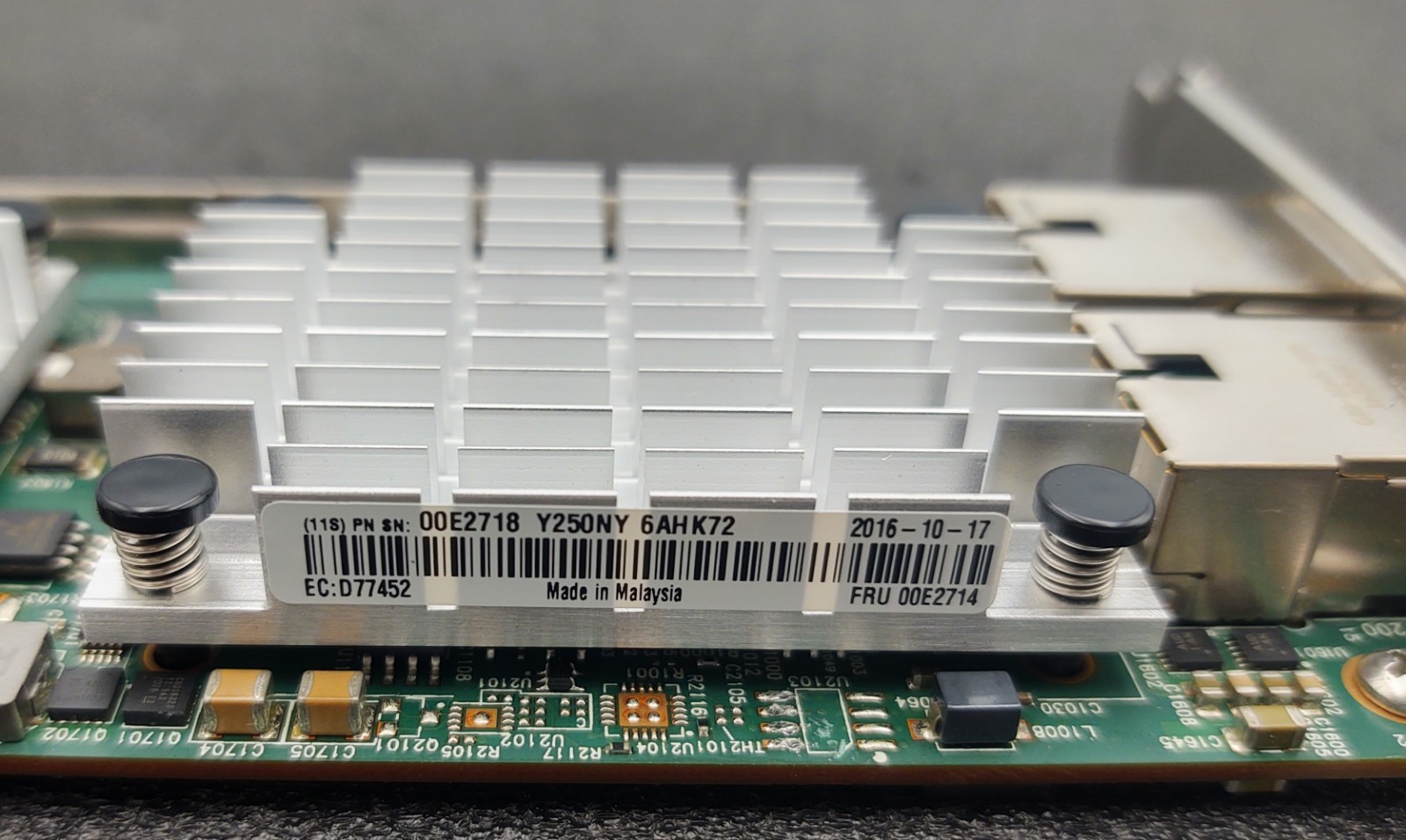 IBM 00E2718 PCIe2 2Port 10/1GbE BaseT RJ45 Adapter EN0W 00E2714 FH Bracket