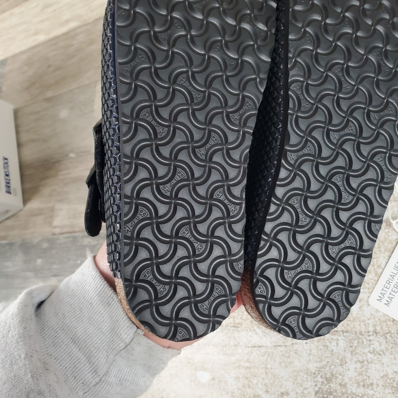 Birkenstock Kay Kids Slip On Clog Sandals Sz 1 EU 32 Blue Black Clogs