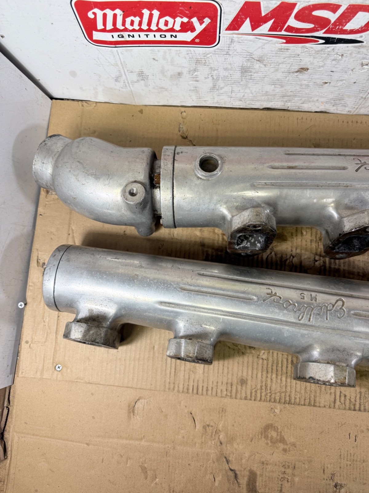 VINTAGE FORD FE 390 427 EDELBROCK M5 MARINE BOAT EXHAUST LOGS EXHAUST MANIFOLD