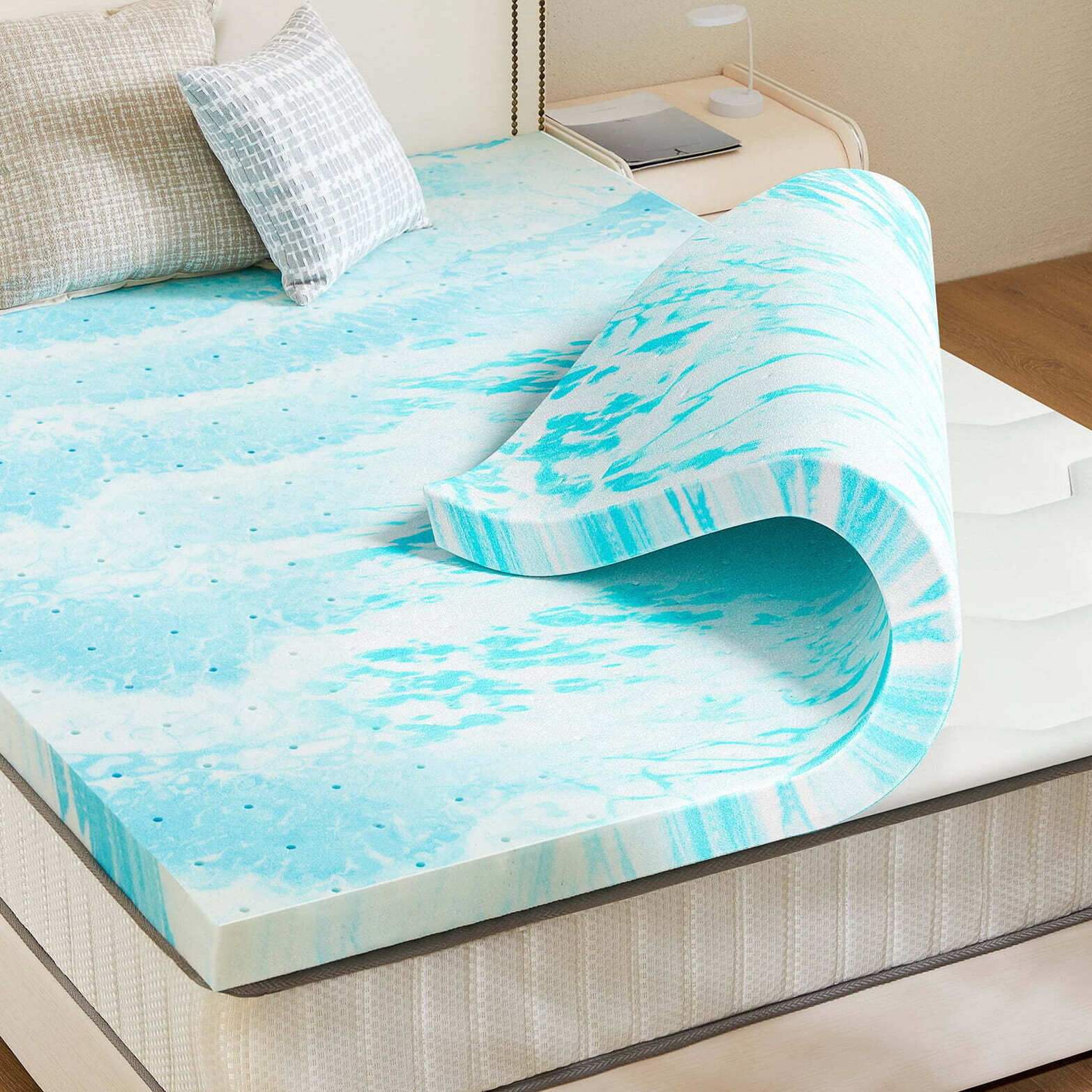 5 Sizes Memory Foam Mattress Topper for Comfort & Body Support Bedding