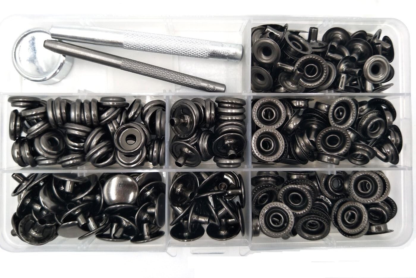 70 Sets 15mm 5/8 Heavy Duty Snap Fasteners Kit Metal Snaps for Leather Craft