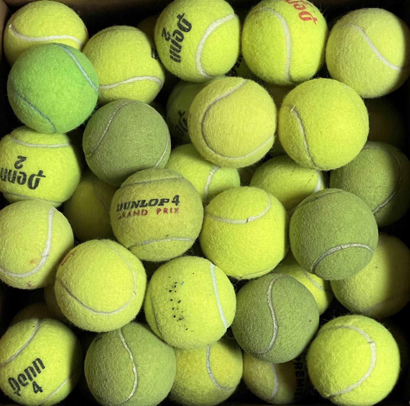 100 Used Tennis Balls - LOW COST DOG BALLS - FREE SHIPPING