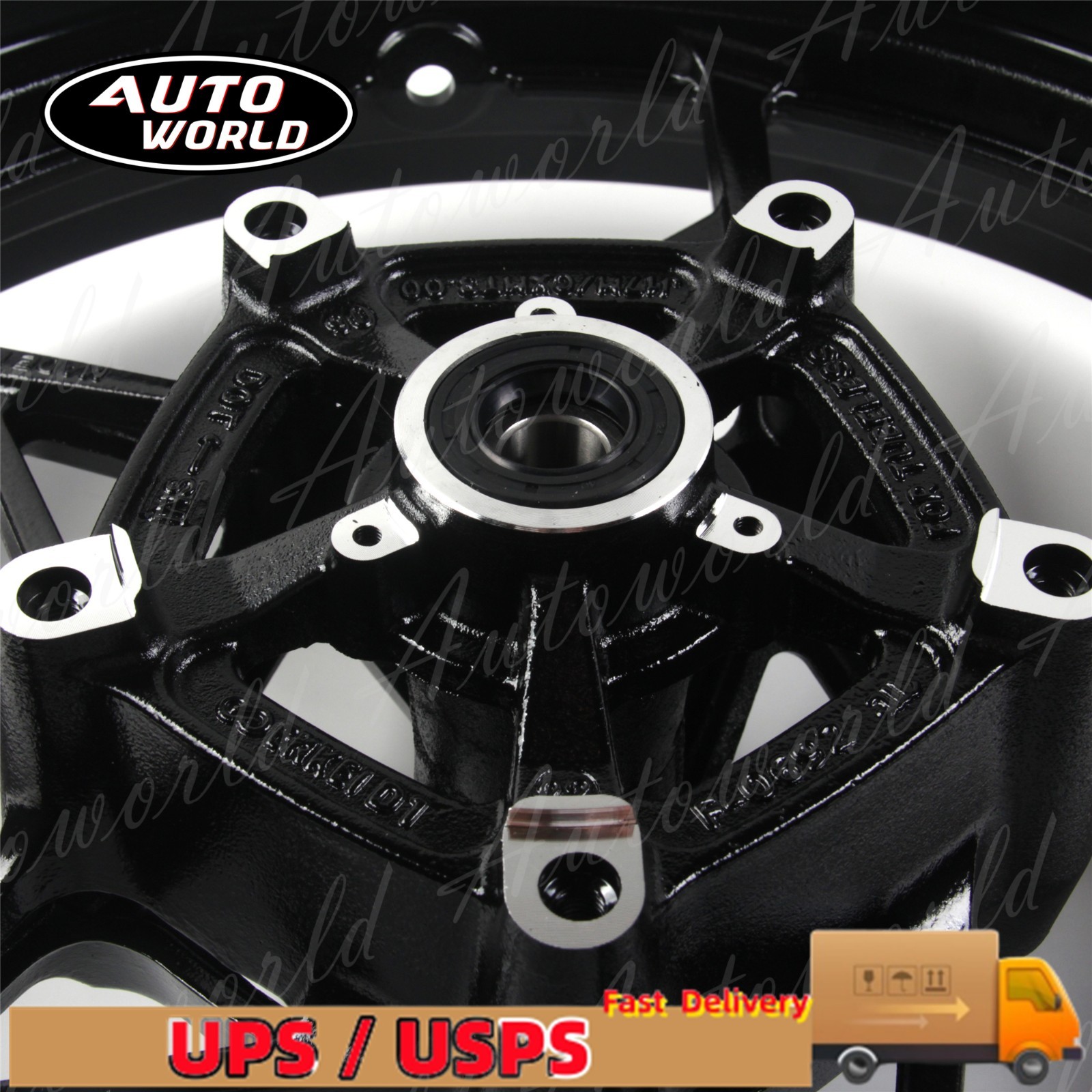 17'' Wheel Rim For Kawasaki Z500 SE 2025 2024 Ninja500R Front Rear Glossy Black