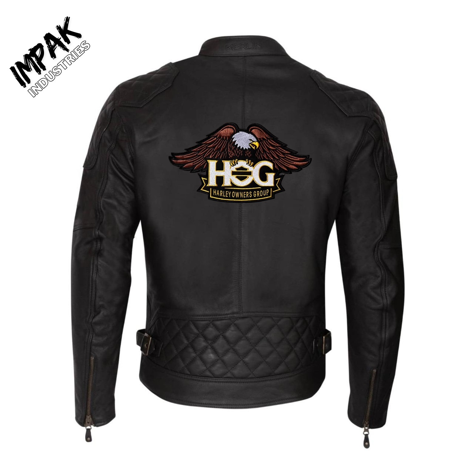 Harley Davidson Owners Group HOG H.O.G. Large Eagle Gold Patch Embroidered Patch