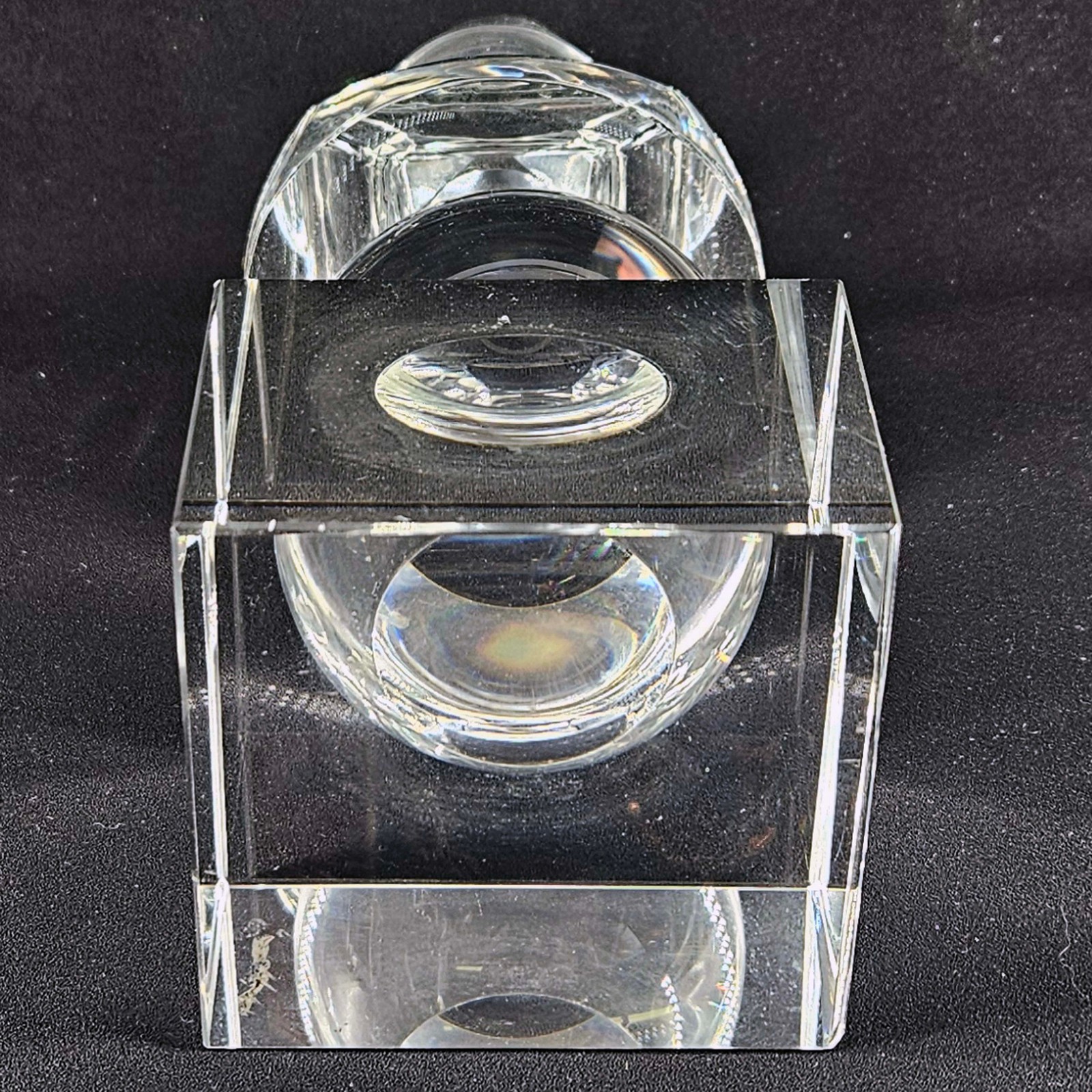 Crystal Buddhist five element stupa gorinto figruine 8"