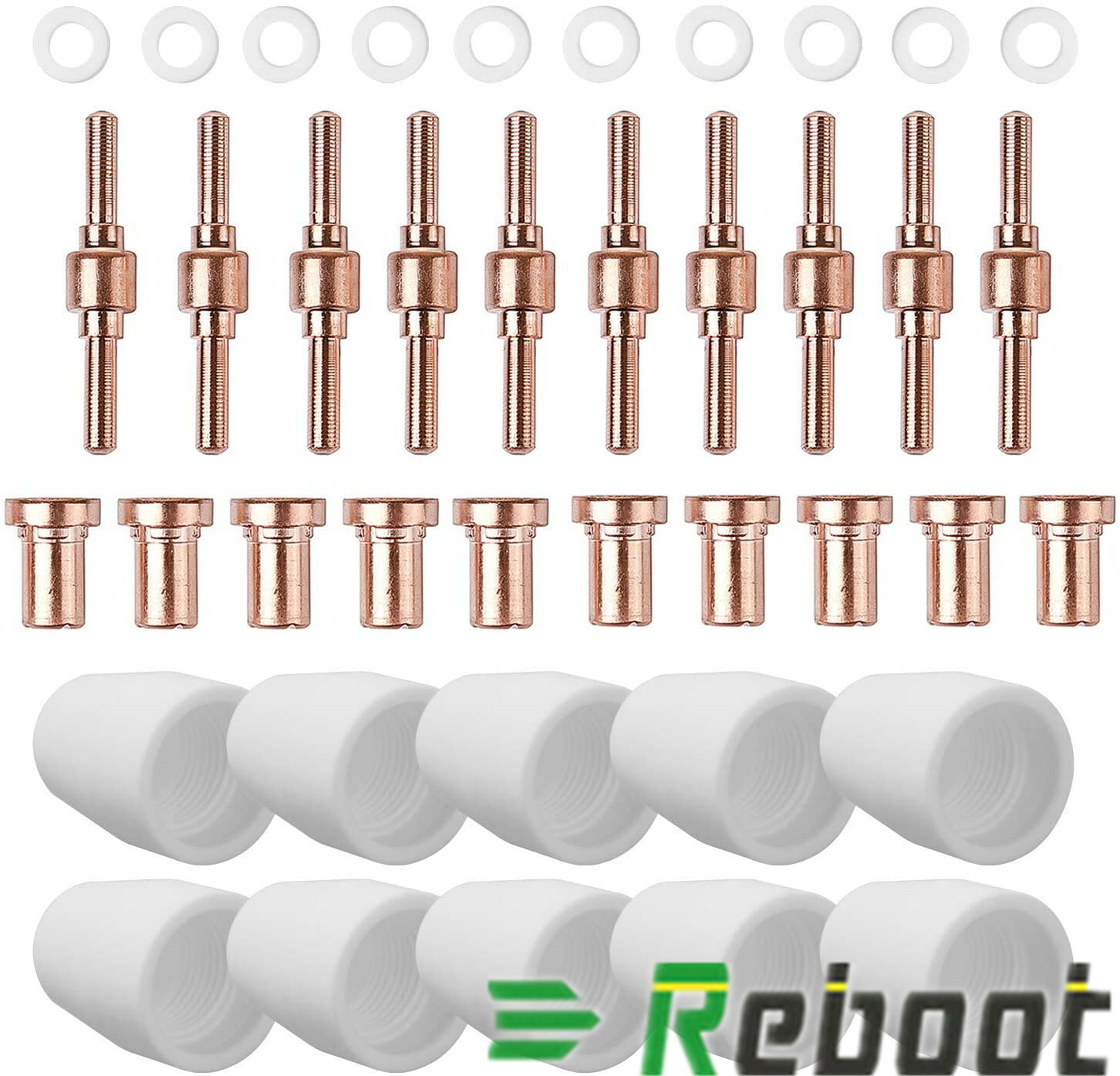 Plasma Cutter Consumables Kit Electrode Tips Nozzle Extended Shroud Shield Cup