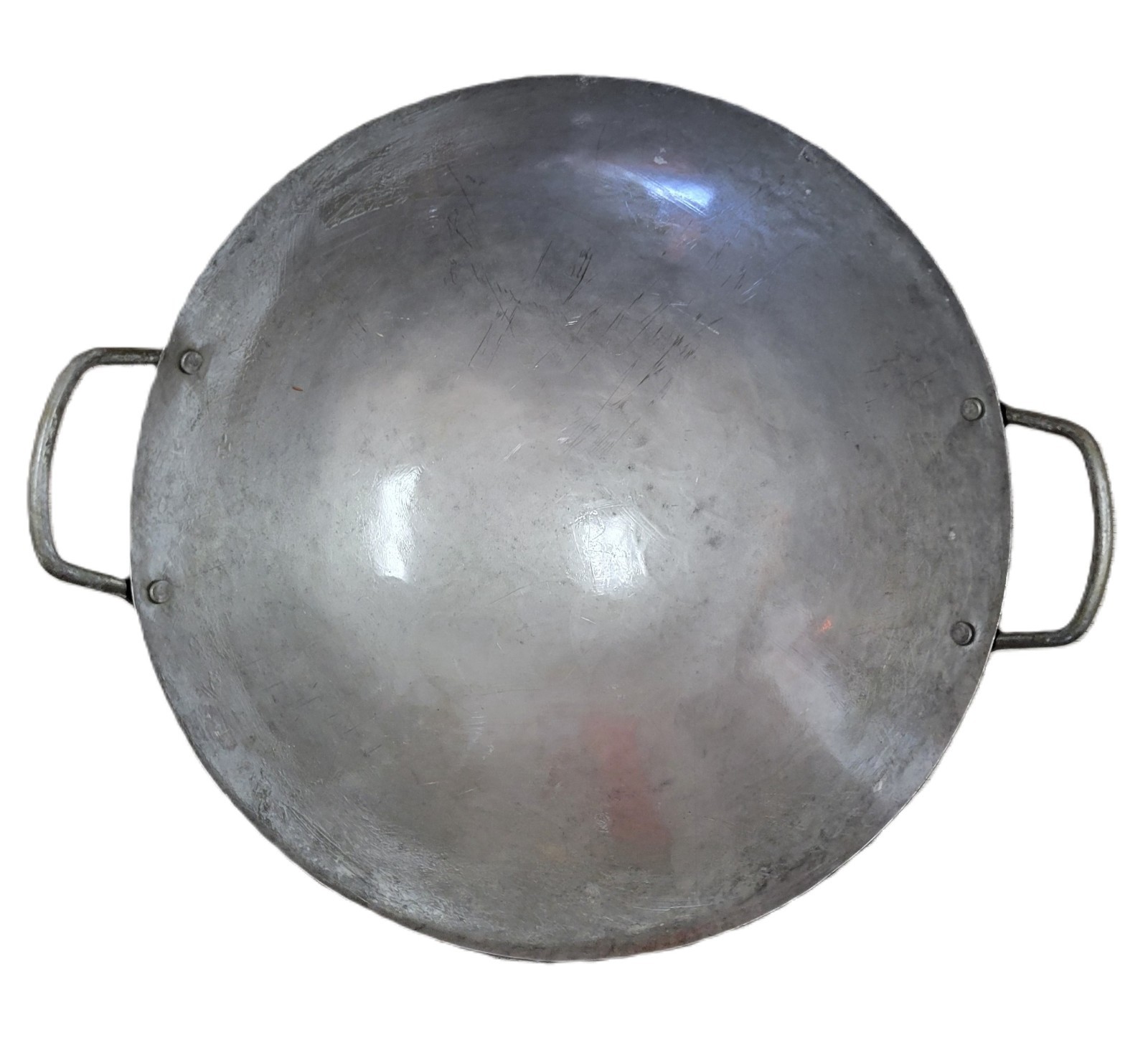 Carbon Steel Hand Hammered Round Bottom Wok with Wok Ring (12,14,16 in )