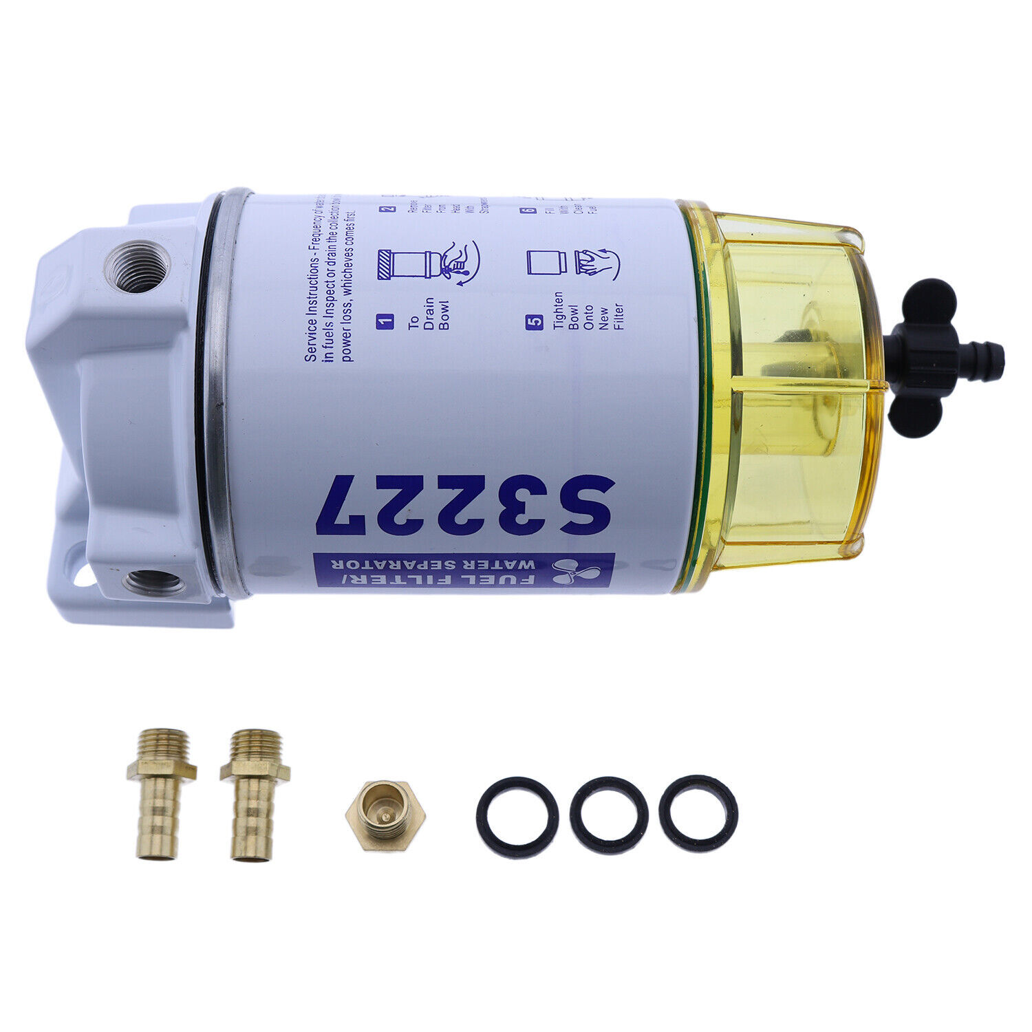 Fuel Filter Water Separator Assembly S3227 for Boat Motor