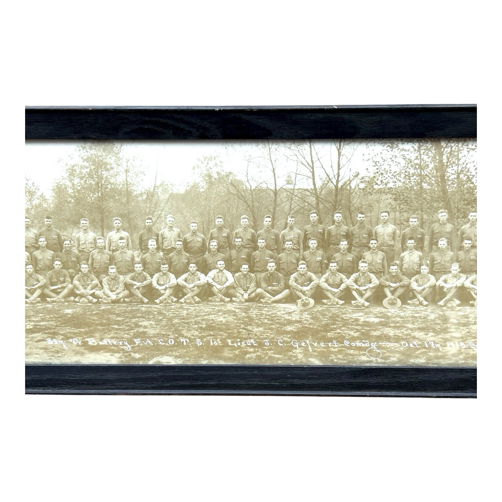 Antique WWI Panoramic Photo Camp Zachary Taylor Louisville KY - Framed Yard Long