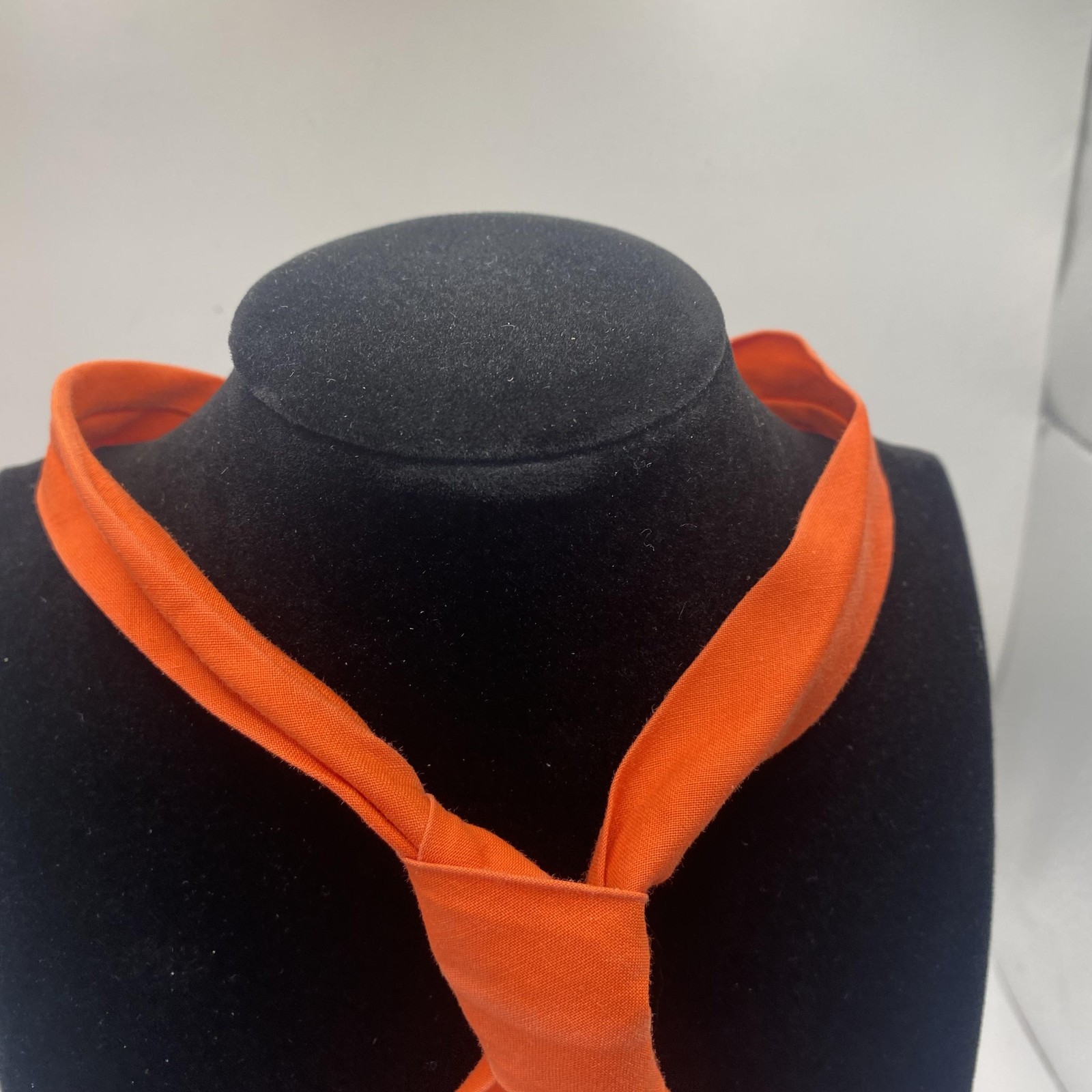 Vintage Girl Scouts Tie One Size Orange Pretied Uniform Brownie Necktie