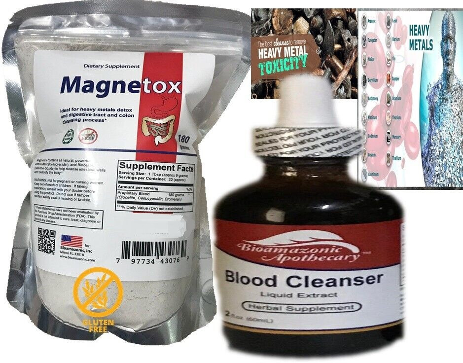 HEAVY METAL DETOX Works mercury support Remove Lead, Cadmium, Aluminum, colon de
