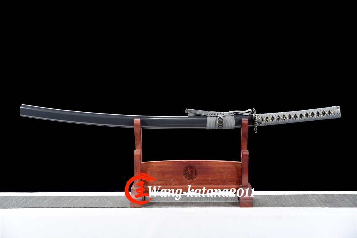 Full Tang Gray Dragon Japanese Samurai Katana Sharp Sword T10Steel Clay Tempered