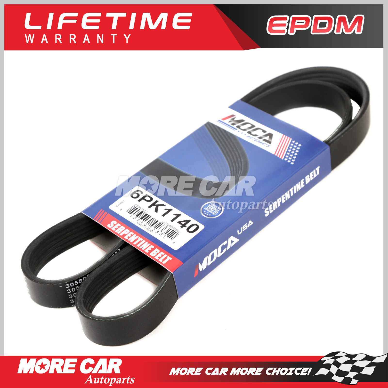 Serpentine Belt for Ford Edge Explorer Lincoln MKS Mazda CX-9 3.5L 3.7L 6PK1140