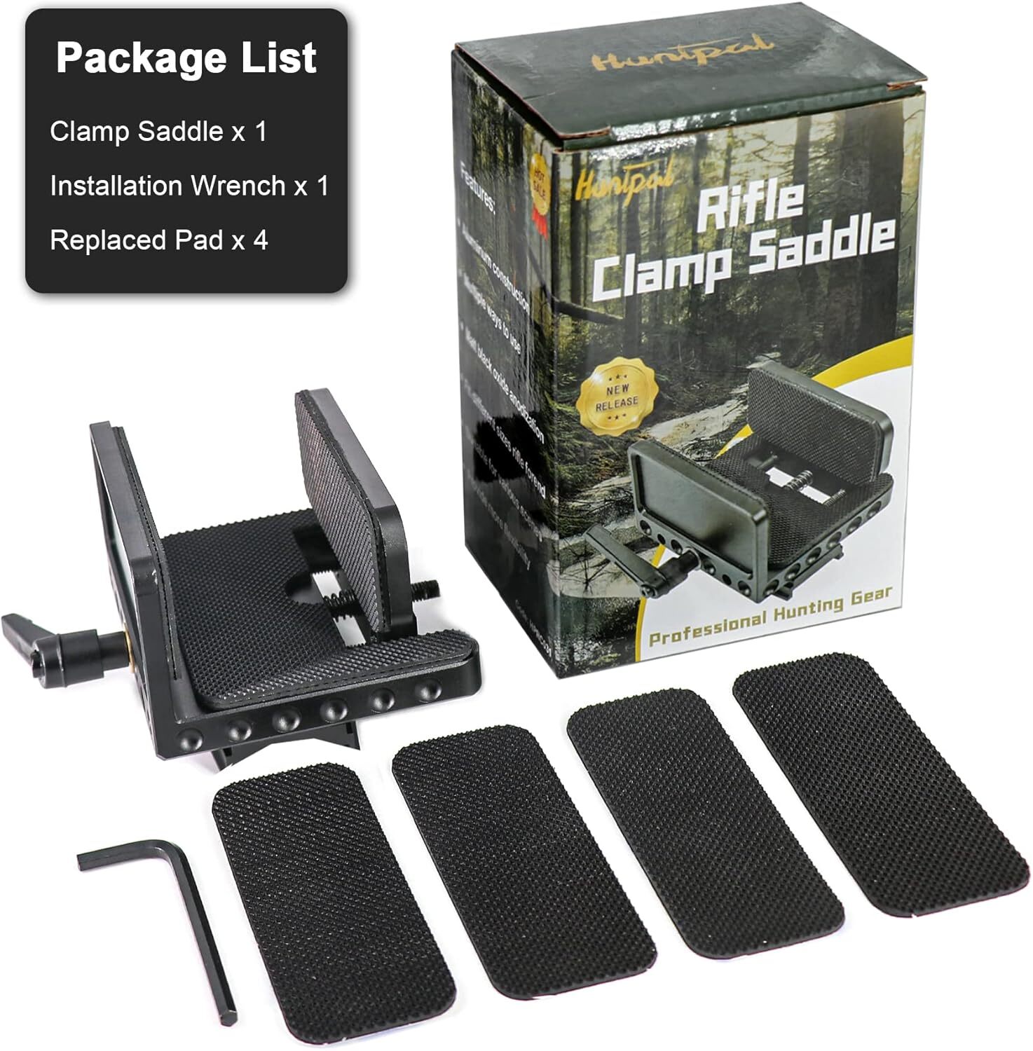 HUNTPAL Gun Rifle Clamp Shooting Tripod Rest with Arca-Swiss Switcheroo