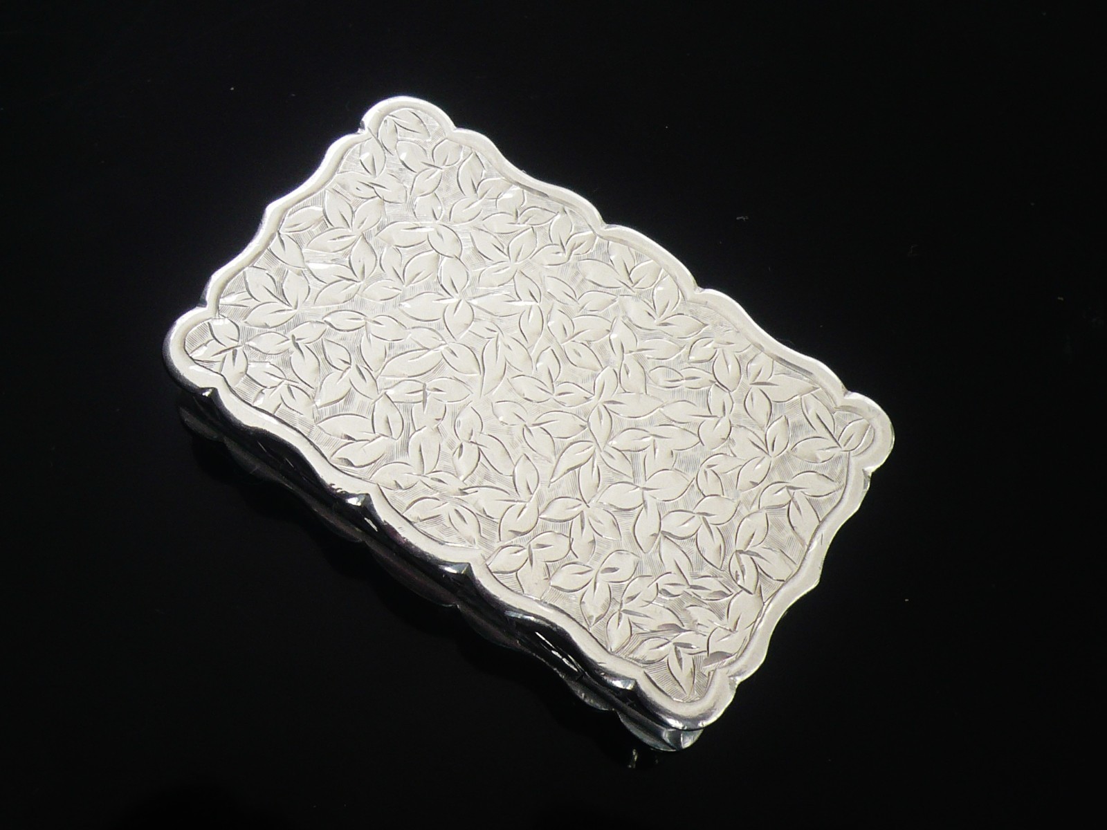 Sterling Silver Snuff Box, George Unite, Antique Birmingham 1890