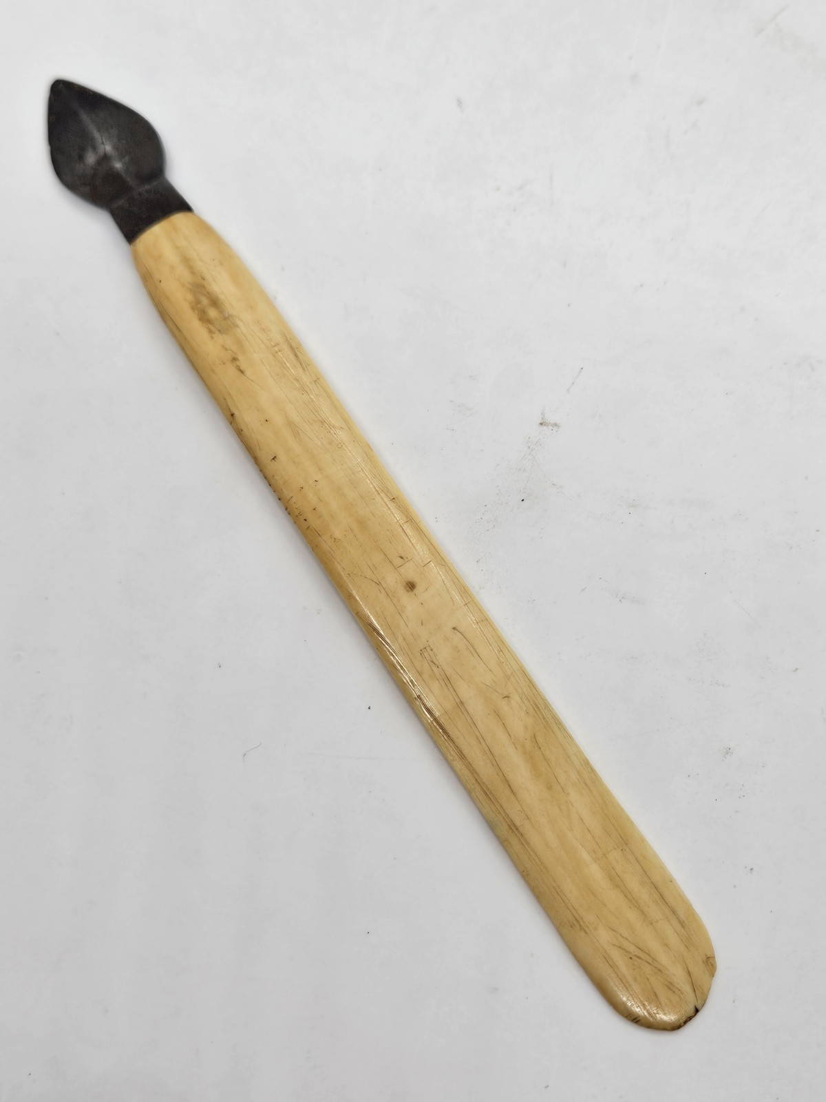 Antique 1800's Single Blade Bloodletting Quack Medical Scalpel Fleam Bone Handle