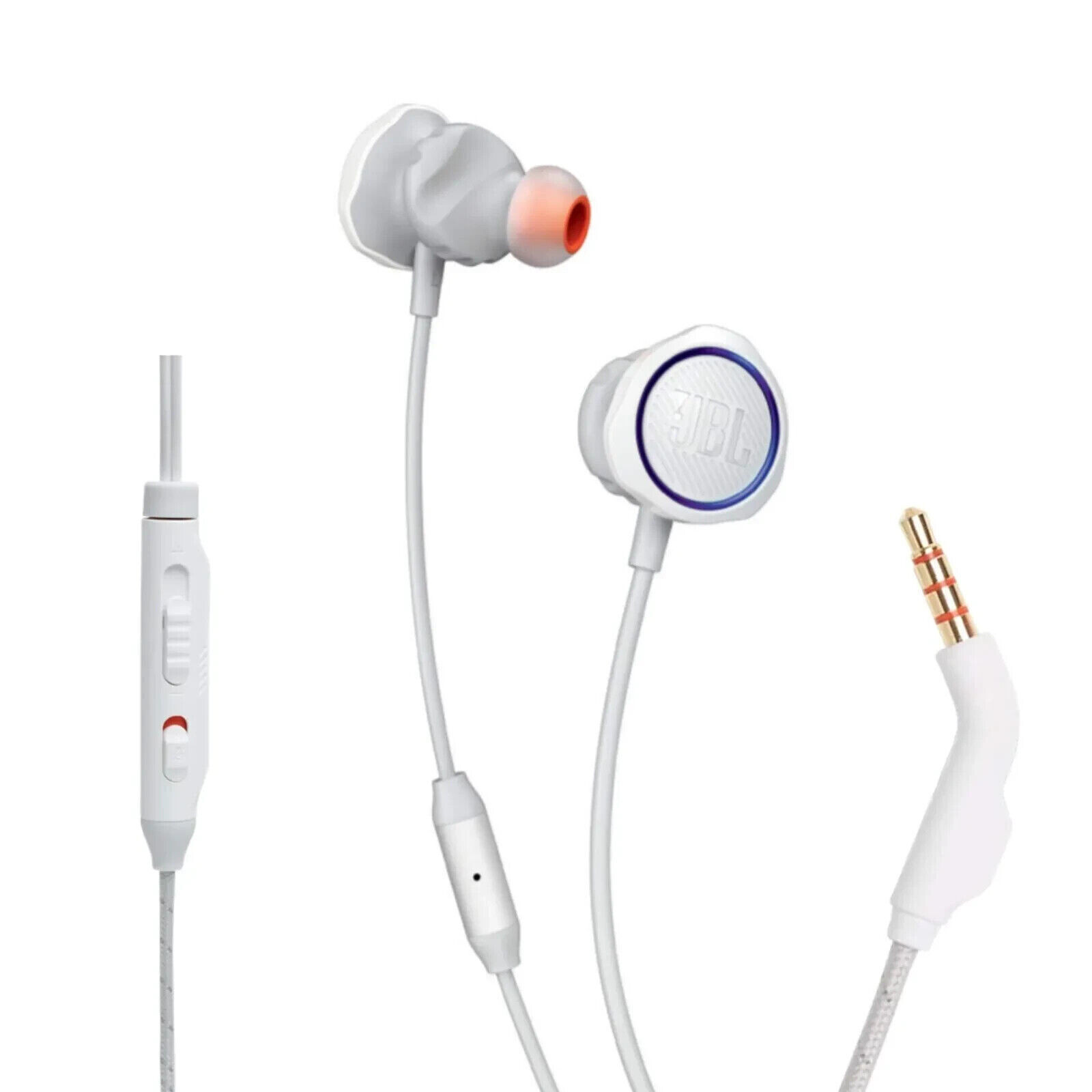 JBL Quantum 50 White Gaming Earphone/Headset/3.5mm Plug Earbuds High Performance