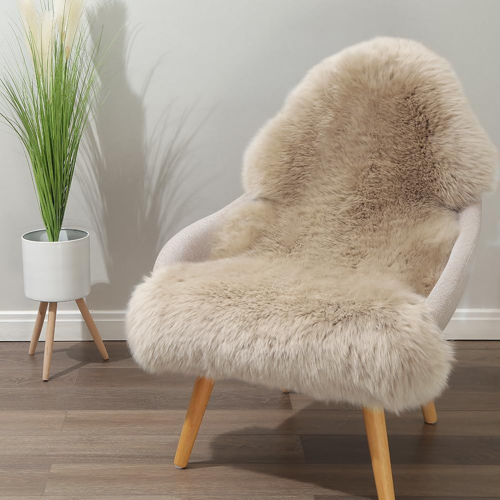 Premium Genuine Fur Sheepskin Rug Real Australia Sheepskin Natural Luxury Fluffy