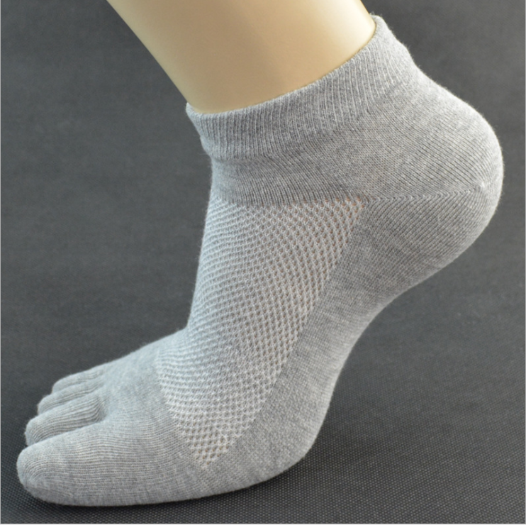 5-6 Pack 100% Cotton Women Low Cut Ankle Five Finger Toe Socks Sport Breathe 5-9