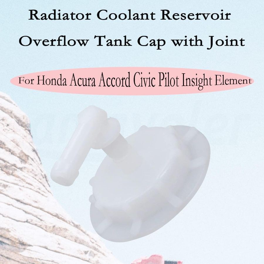 4 PCS Radiator Coolant Reservoir Overflow Tank Cap w/Joint. OEM#:19106-RNA-A48,1