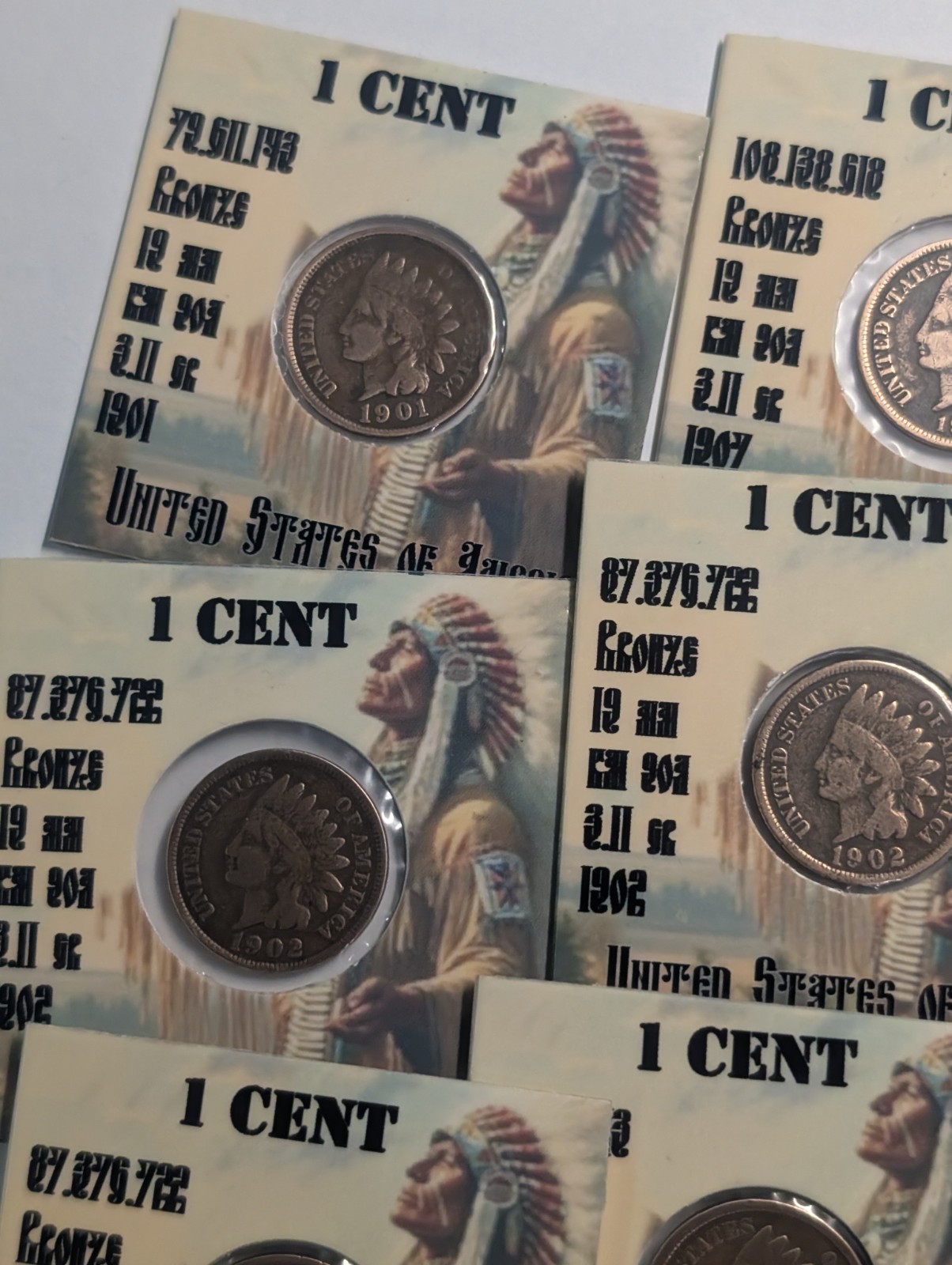 1900 - 1907 1 cent Indian Head Penny - 1 coin