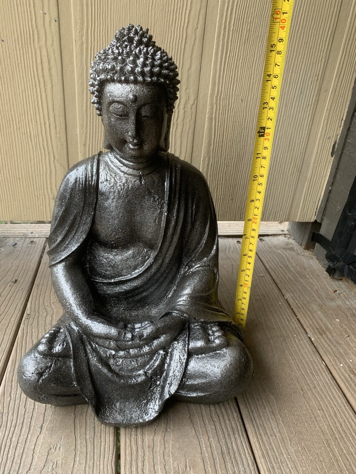 LATEX RUBBER MOLD + Fiberglass Casing Sitting Buddha H. 17” YKM-5126 Blue Mold