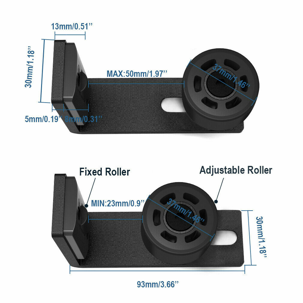 Upgrade Adjustable Wall Mount Bottom Floor Guide For Sliding Barn Door Hardware
