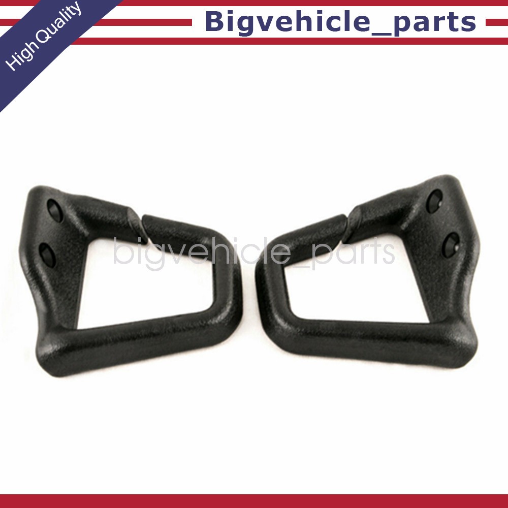 For 93-02 GM Camaro Firebird Black Ebony Slotted Seat Belt Guide Loops NEW PAIR