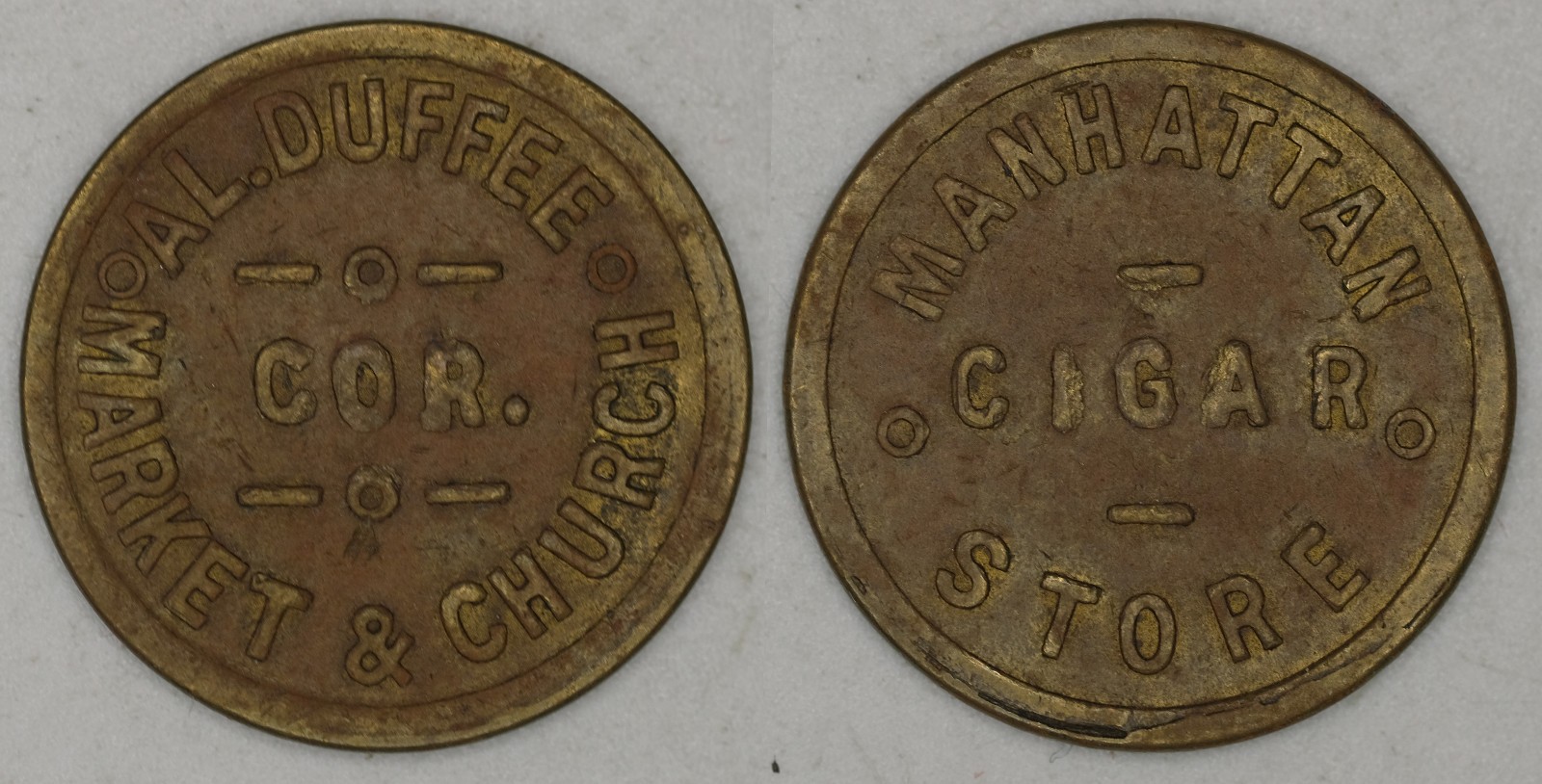 AL. DUFFEE / MANHATTAN CIGAR STORE San Francisco token K1539