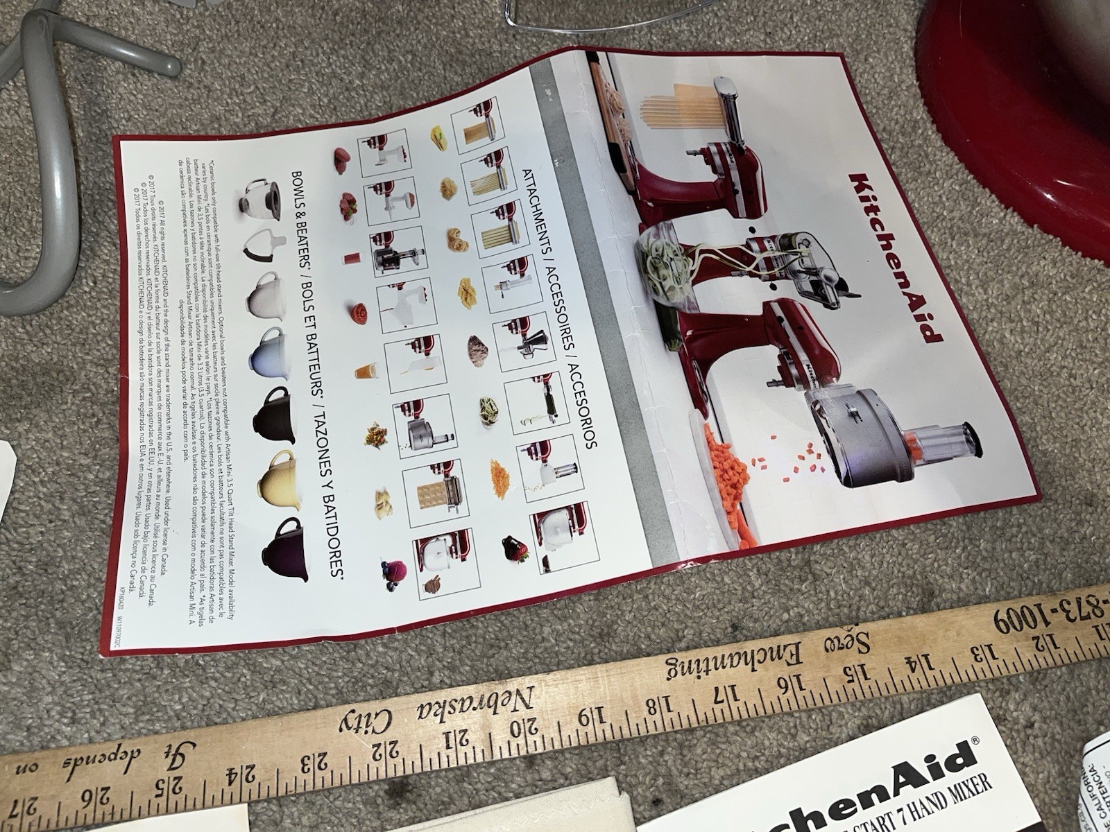 NOS KitchenAid KP26M9XCER 6 Quart 590 W Bowl-Lift Stand Mixer Ultra Power Soft 7