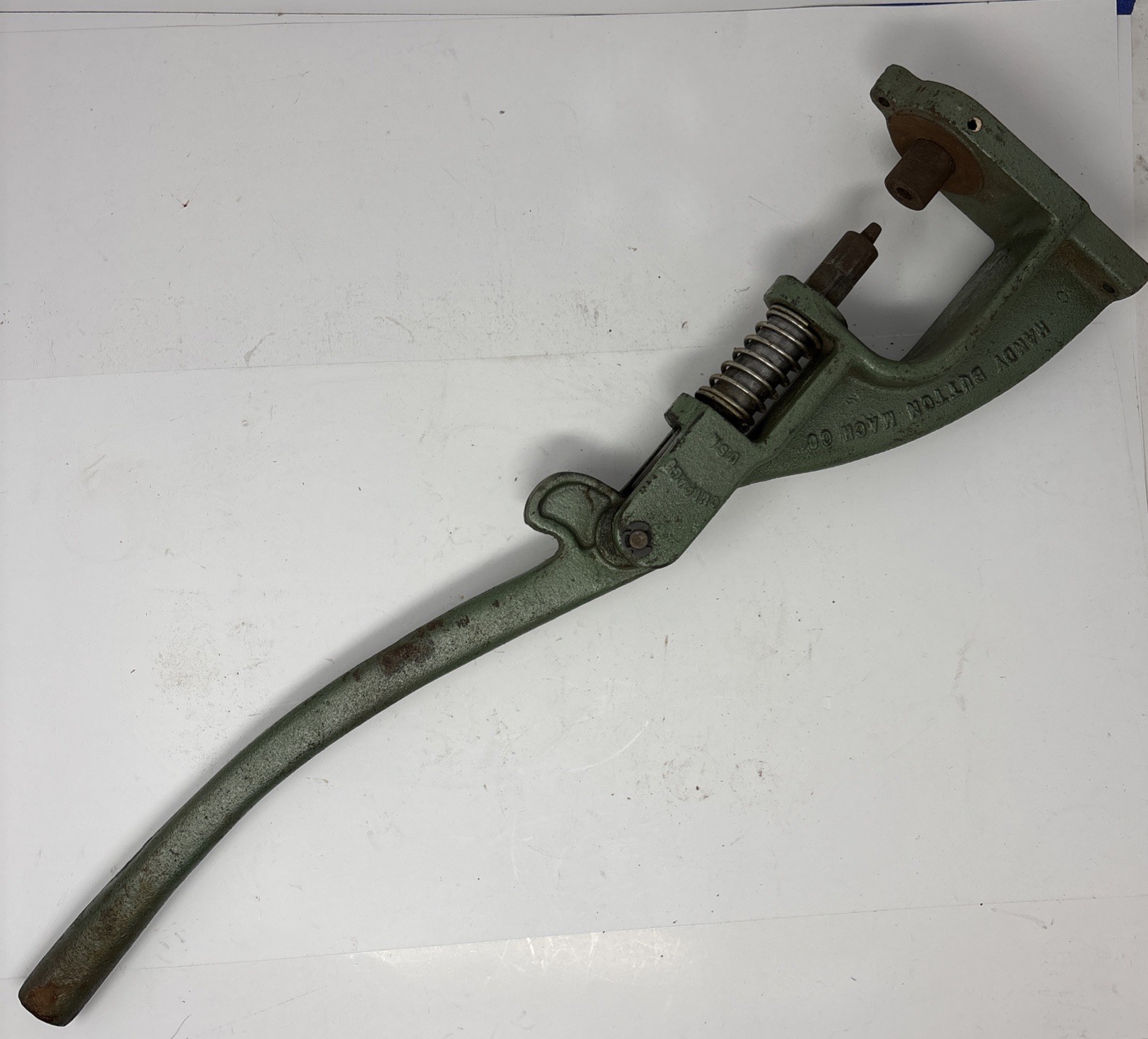 Vtg Handy Junior Button Press Machine Handy Button Co. Chicago USA Works