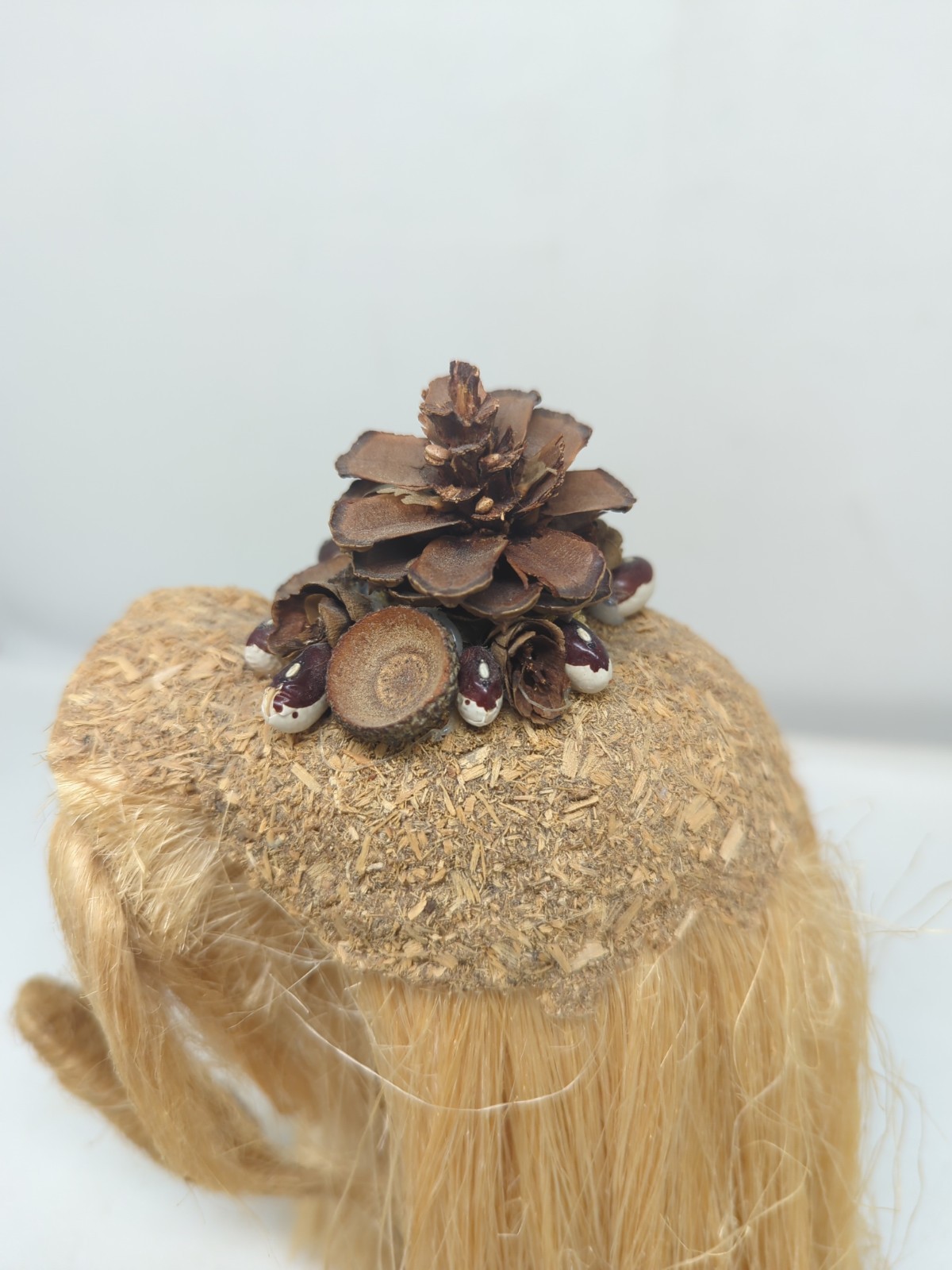 Ken Arensbak Troll Forest VTG 1970s 5 Arts Studio Folk Art Pinecone Hat 8" Tall