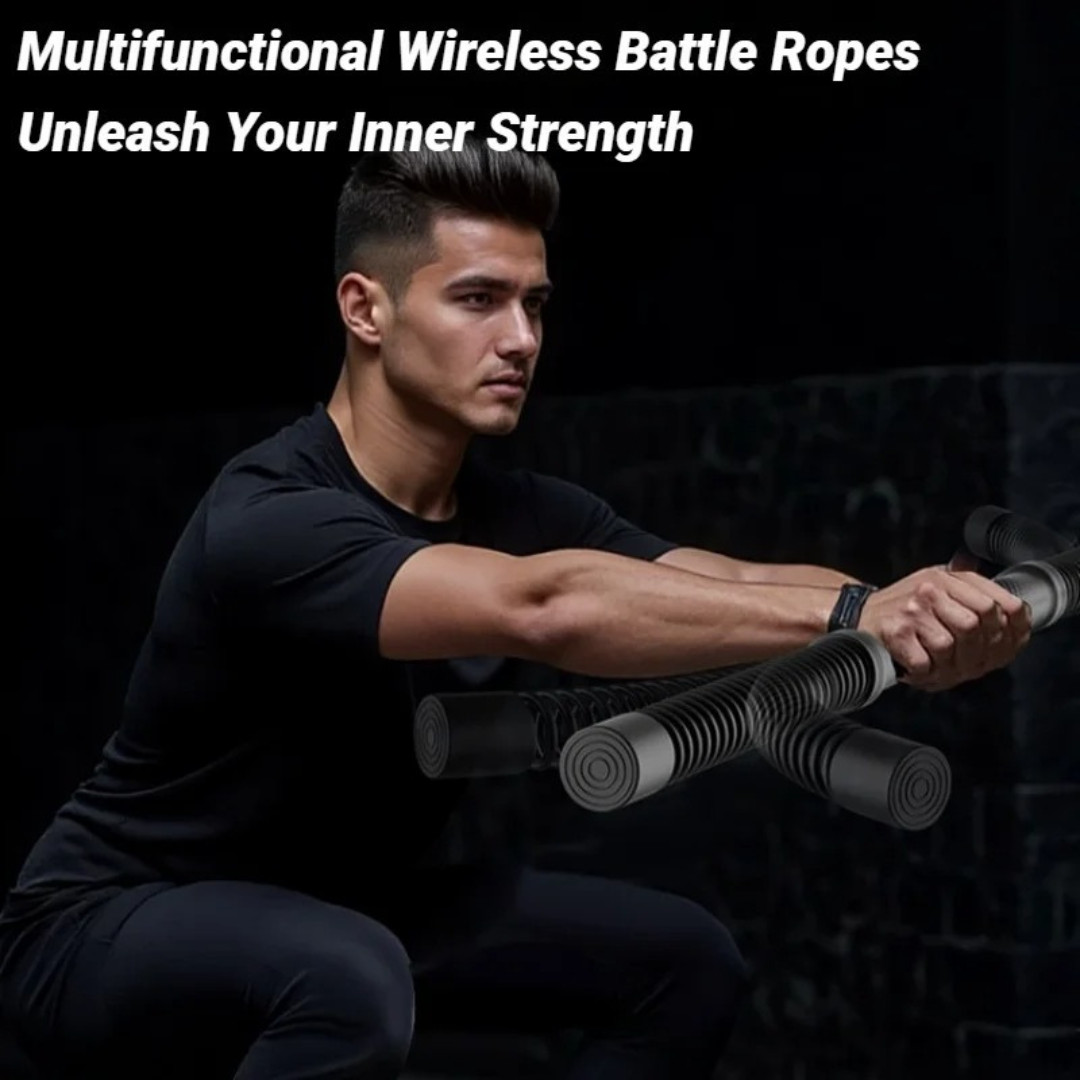 Adjustable Ropeless Cordless Battle Ropes Trainer for Home & Gym Fitness