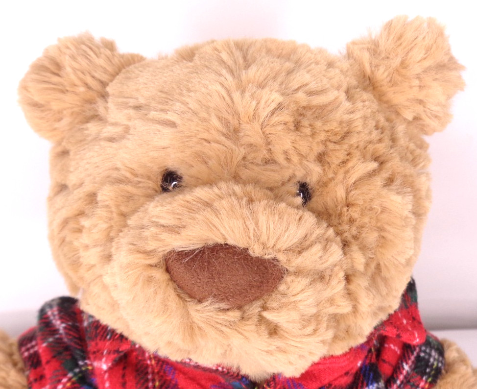 Jellycat Bedtime Bartholomew Bear Plush with Plaid Pajamas NEW NWT BARM3BED