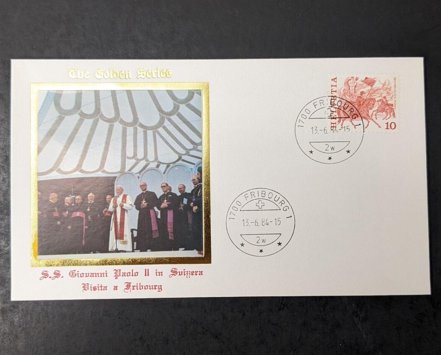 Pope John Paul II Golden Series Trip to Switzerland 10 Covers, Postcards Stamps