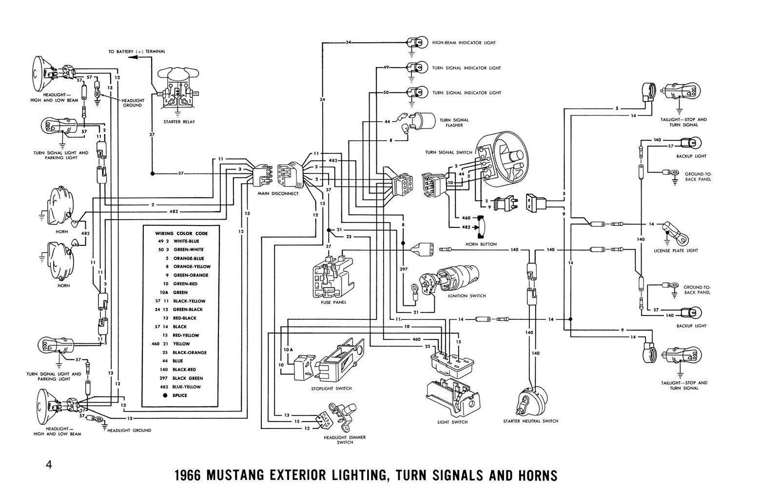 1966 Ford Mustang Wiring Diagrams Manual - 11x17 inch COMB Bound