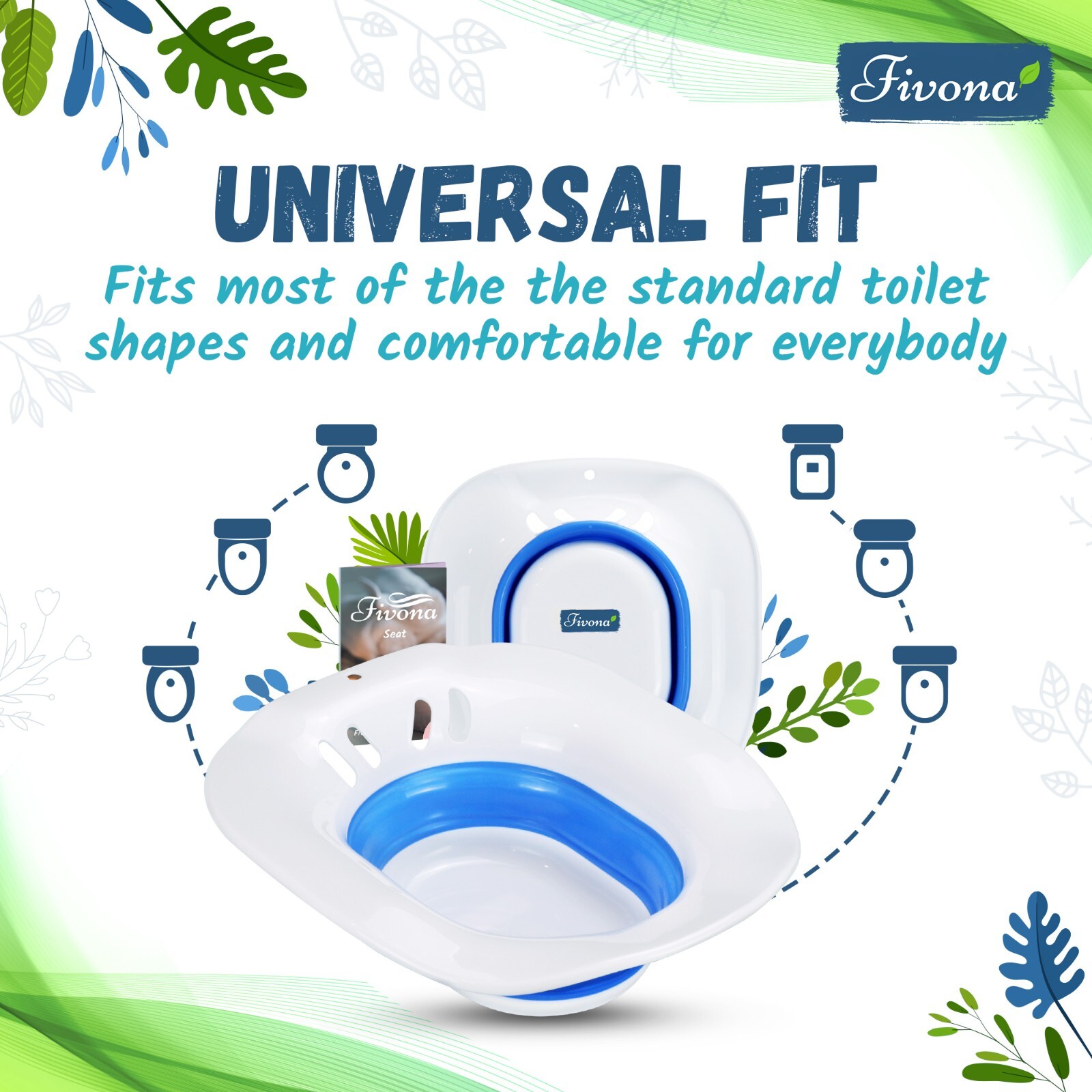 Fivona Unisex Sitz Bath Seat for Soak - Hemorrhoid, Fissure, Postpartum Care