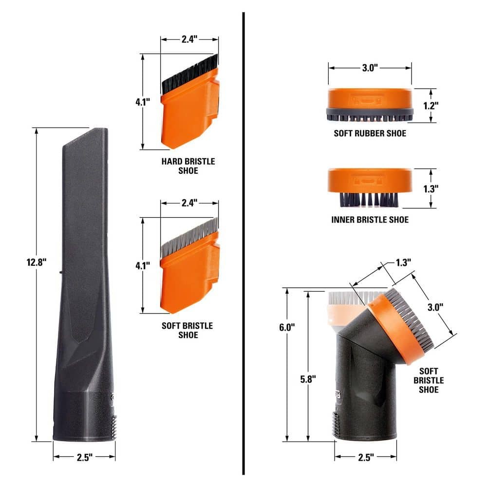 RIDGID 2-1/2 in. NXT Max Crevice Tool & Dusting Brush for Wet/Dry Vacs MAX2531