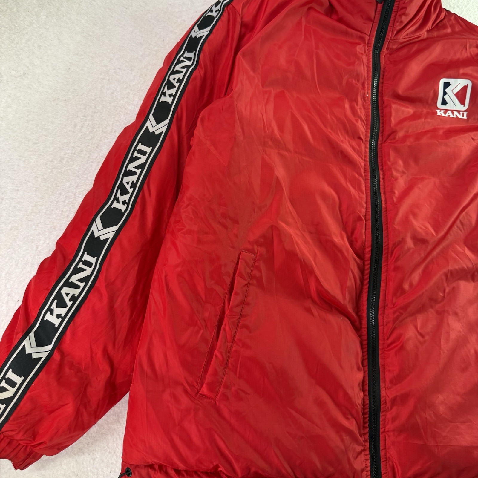 Vintage Karl Kani Sport Men's Reversible Puffer Jacket Size XL Tupac Hip Hop