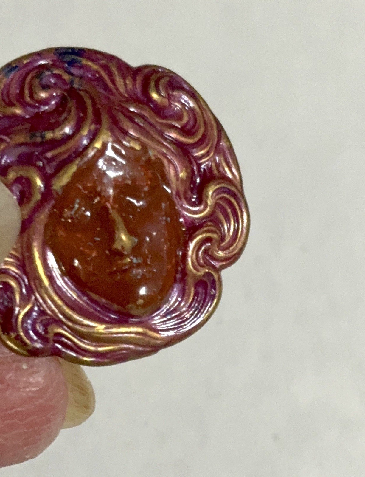 Lot ART NOUVEAU VINTAGE BRASS STAMPINGS NYMPH Ladies Cupid 6 Different Findings